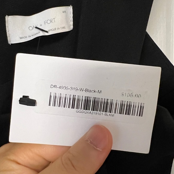 Oak + Fort black strappy dress size m medium new - Picture 3 of 3